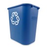 Rubbermaid Commercial Products Blue Polyethylene Waste Bin 39L Capacity FG295773BLUE