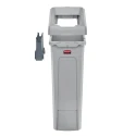 Rubbermaid Commercial Products 87L Grey Hinged Plastic Waste Bin 2007913