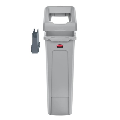 Rubbermaid Commercial Products 87L Grey Hinged Plastic Waste Bin 2007913