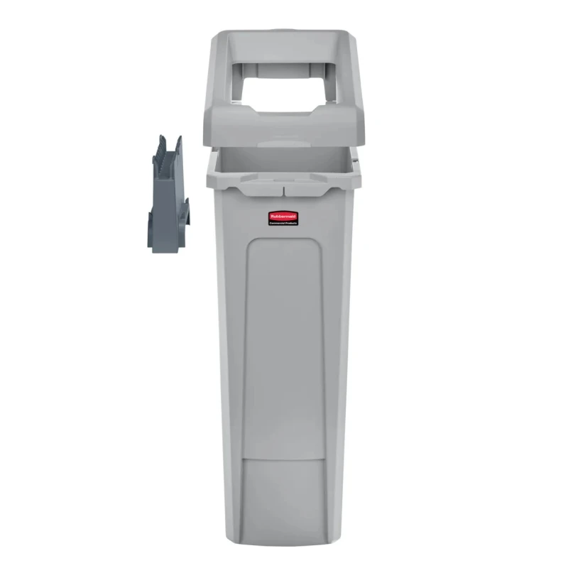 Rubbermaid Commercial Products 87L Grey Hinged Plastic Waste Bin 2007913