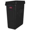 Rubbermaid Commercial Products 60L Black Polyethylene Waste Bin 1955959
