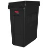 Rubbermaid Commercial Products 60L Black Polyethylene Waste Bin 1955959