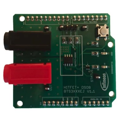 Infineon Arduino Compatible Evaluation Board with BTS3080EJ Demoboard, 12V Power Supply, 5V Signal Generator BTS3080EJ