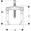 Facom Hydraulic Bearing Puller 1.5 Ton Force Capacity 25 to 150 mm U.302-150