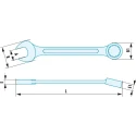 Facom Non-Sparking Beryllium Copper Alloy Spanner 35 mm, 360mm Overall Length 440.35SR