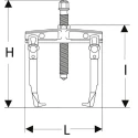 Facom Gear Bearing Puller with 1.5 t Hydraulic Force, Capacity 10 to 85 mm, 1-Piece U.42B