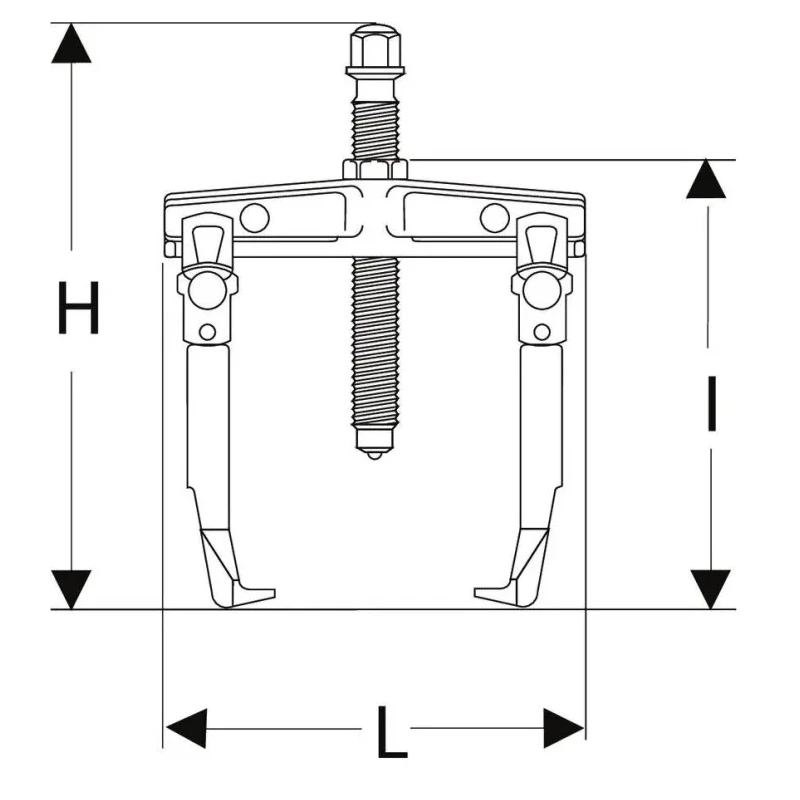 Facom Gear Bearing Puller with 1.5 t Hydraulic Force, Capacity 10 to 85 mm, 1-Piece U.42B