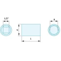 Facom Socket 1/2 in Drive 29 mm 12 Point Square 46mm Overall Length S.29SR
