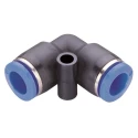 RS PRO Pneumatic Elbow Threaded-to-Tube Adapter Equal Union Elbow Series 0-10.2 bar Maximum Pressure 0-60 °C 235-1232