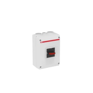 ABB 3-Pole Switch Disconnector IP65, 63A, 22 kW, 415V AC, Screw Clamp Terminal, OTP Series 