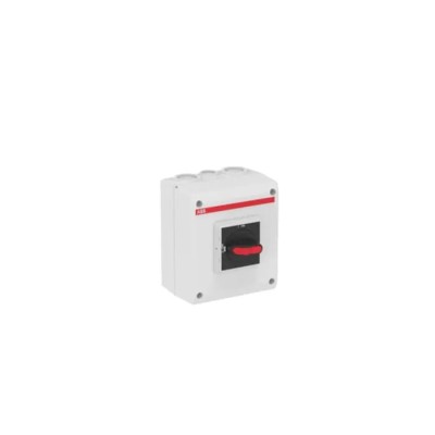 ABB 4-Pole Screw Mount Switch Disconnector IP65, Black Handle, 0A, OTP Series