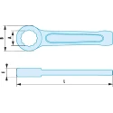 Facom Non Sparking Copper Beryllium Alloy Single Ended Ring Spanner 55 mm, 260mm Overall Length 50.55SR