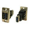 RS PRO USB Connector Panel Mount Female to Female 2 Port USB Type A to A USB 3.0 235-4748