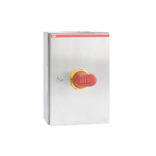 ABB 3-Pole Screw Mount Switch Disconnector IP65, 0A, Yellow Red Handle OTR Series 