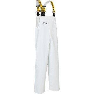 Elka Gb White Reusable Overall, Bib & Brace Design, Size S, Cold Resistant, PU Polyamide DWR 240 G Material E0101/W/S