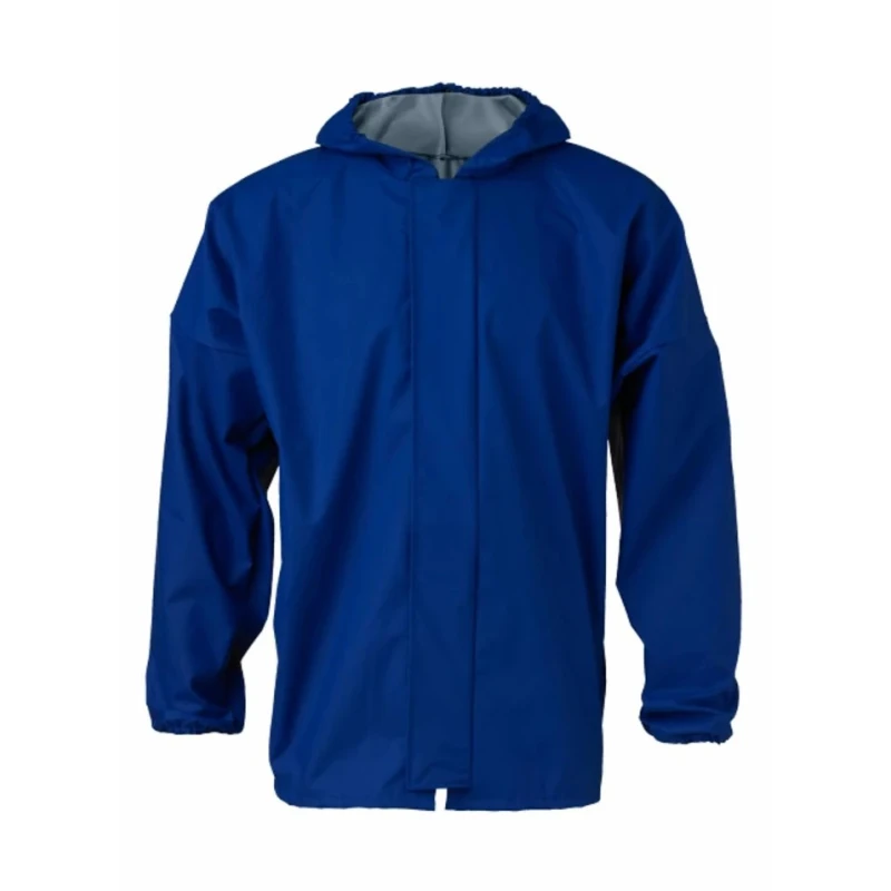 Elka Gb Water Resistant Work Jacket Storm Flap CF with Zipper, Size L, Blue, Unisex E0103/B/L