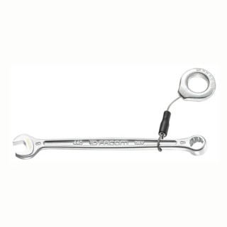 Facom Combination Spanner 15 mm, Chrome Finish, 185 mm Overall Length, 12 Points, 15° Offset 440.15SLS