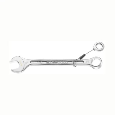 Facom Combination Spanner 11/32 in, 138mm Overall Length, Chrome Finish, 12 Point, 15° Offset Angle 440.11/32SLS
