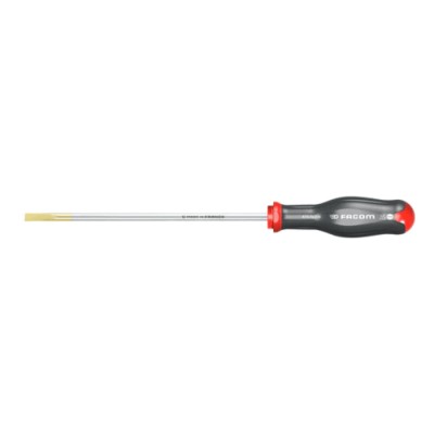 Facom Standard Insulated Screwdriver with 125 mm Blade, 245 mm Overall Length, Ergonomic Grip AT6.5X125