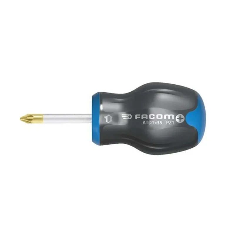 Facom Stubby Screwdriver Protwist PZ1 Tip 35 mm Blade 91 mm Overall ATD1X35