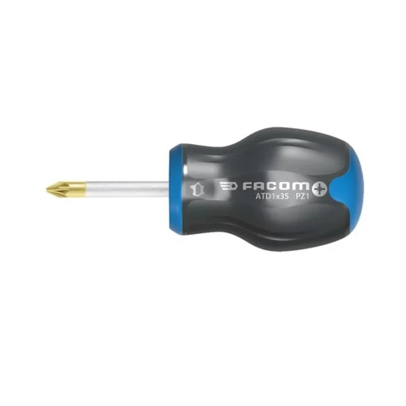 Facom Stubby Protwist Screwdriver PZ2 Tip 35 mm Blade 91 mm Overall ATD2X35