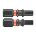 Facom Hex Screwdriver Bit 6.35 mm Drive Size, 4 mm Tip, Hex Drive, 47.5 mm Overall Length 2-Piece ENH.104
