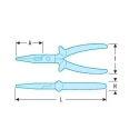 Facom 1-Piece Round Nose Plier Semi Round Nose Serrated Jaw Burnished Finish 170mm Overall Length 193.16AVSE