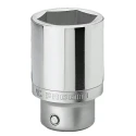 Facom 3/4 in Drive 19 mm Six Point Square Socket Satin Chrome Finish 90mm Length K.19LA