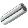 Facom 1/4 in Drive 7/16 in 12 Point Square Socket, Bright Chrome Finish, 50mm Overall Length R.7/16EL