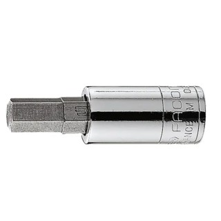 Facom Socket 1/4 in Drive 8 mm Bit Square Chrome Vanadium Steel 37mm Overall Length RT.8