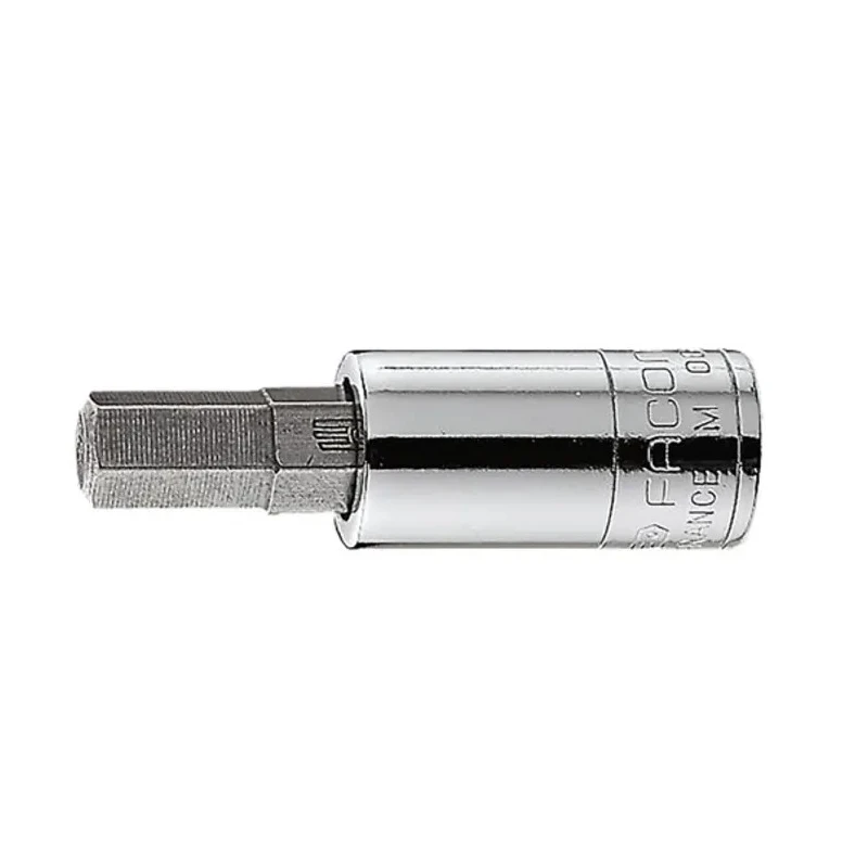 Facom Socket 1/4 in Drive 8 mm Bit Square Chrome Vanadium Steel 37mm Overall Length RT.8