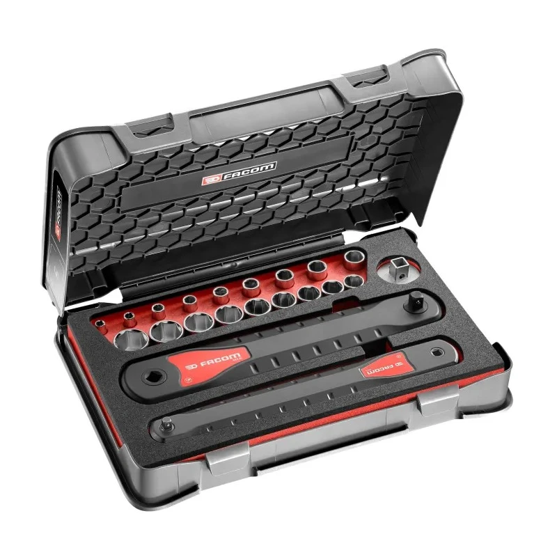Facom 21-Piece 3/8 in 6 Point Extension & Socket Set AXS.SMJ1
