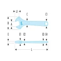 Facom Adjustable Spanner 33 mm Jaw Capacity 200 mm Overall Length Chrome Vanadium Steel Metal Handle 101.8