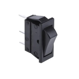 Bulgin 1P On-On On-On Rocker Switch Panel, Panel Mount, 16A, 72V dc, 250V ac, Black Actuator C1510ABAAA