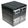 RS PRO Drawer Storage Unit 4 Plastic Transparent 208 mm x 208 mm x 222 mm 236-3612