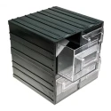 RS PRO Drawer Storage Unit 4 Plastic Transparent 208 mm x 208 mm x 222 mm 236-3612