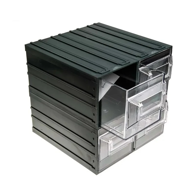 RS PRO Drawer Storage Unit 4 Plastic Transparent 208 mm x 208 mm x 222 mm 236-3612