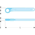Facom Flare Nut Spanner Single Ended 11 mm, 141 mm Overall Chrome Finish 70A.11