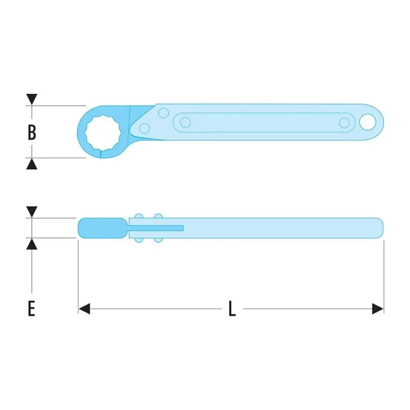 Facom Flare Nut Spanner 27 mm, 325 mm Overall Chrome Finish 70A.27