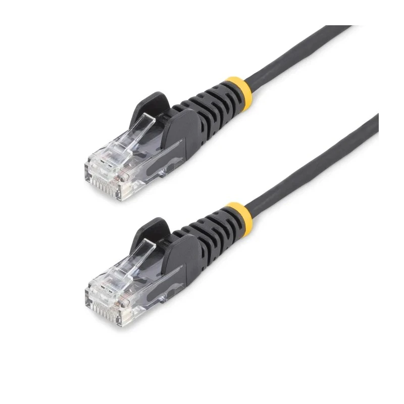StarTech.com Cat6 Ethernet Cable 4 Core Stranded Copper, Black, 1 m, Unshielded Unscreened Snagless LSZH Jacket Cat6 
