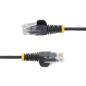 StarTech.com Cat6 Ethernet Cable 4 Core Stranded Copper, Black, 1 m, Unshielded Unscreened Snagless LSZH Jacket Cat6 