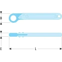 Facom Flare Nut Spanner 8 mm, 139.5mm Overall 70A.8