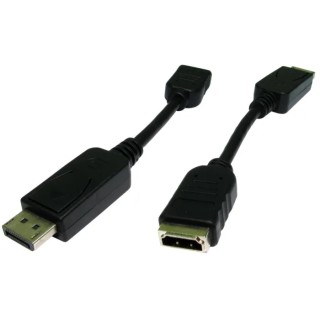 RS PRO Male DisplayPort to Female HDMI Polyvinyl Chloride DisplayPort Cable 150mm 236-9123