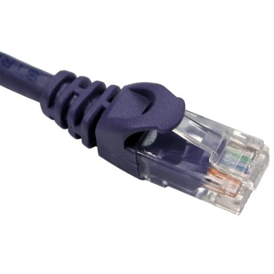 RS PRO Cat6 Ethernet Cable 2 m Purple RJ45 Male to RJ45 Male U/UTP PVC Jacket 80V 236-9131