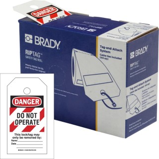 Brady Safety Prohibition Tag White on Red English Language 100 Per Pack 150501