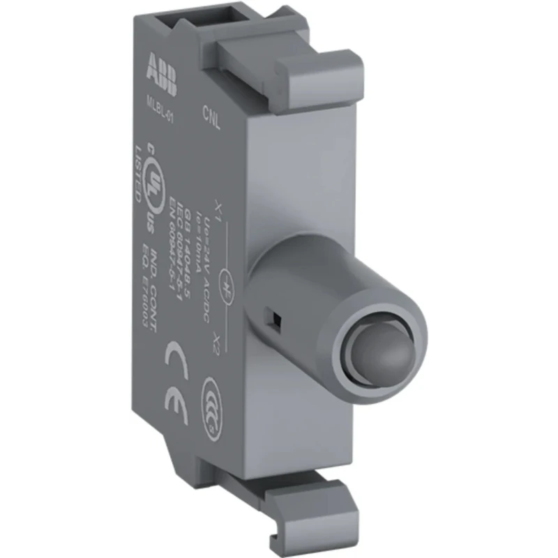 ABB MLBL Series Modular LED Light Block, Blue Illumination, Screw Terminal, 110-130 V AC/DC, 1SFA611621R1054