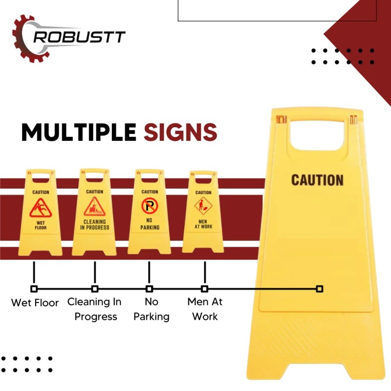 Buy Robustt PP Material Cleaning In Progress Sign Board 62X30cm