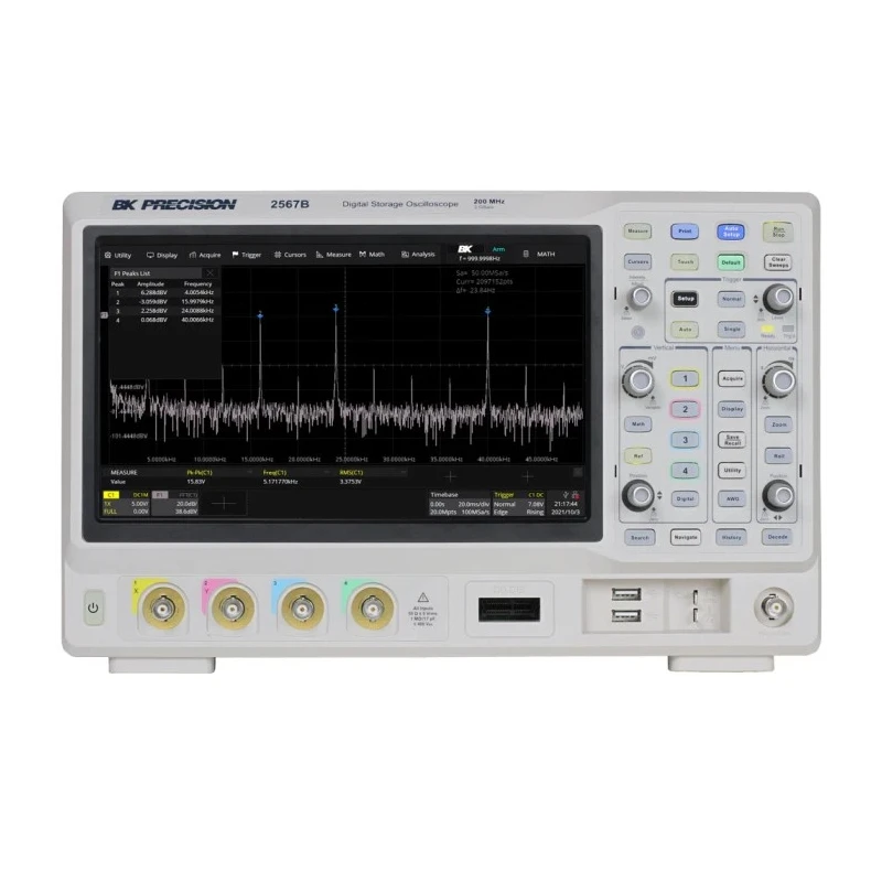 BK Precision 200 MHz 4-Channel Bench Oscilloscope with 10.1 inch Touchscreen BK2567B