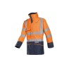 Sioen Hedland Navy Orange Unisex Hi Vis Jacket Flame Retardant Water Resistant Anti-Static S101-7223-L