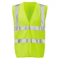 Orbit International Yellow Hook & Loop Hi Vis Vest Polyester Unisex, Size M HVW03-Y-M